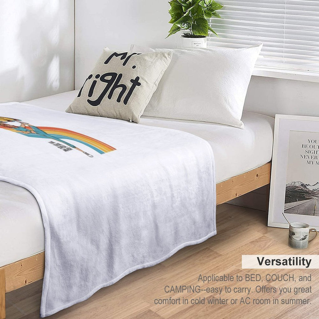 I'm 50 I Like to Kick, Streth, And Kick! Funny 50 Years Old Travel-friendly Throw Blanket