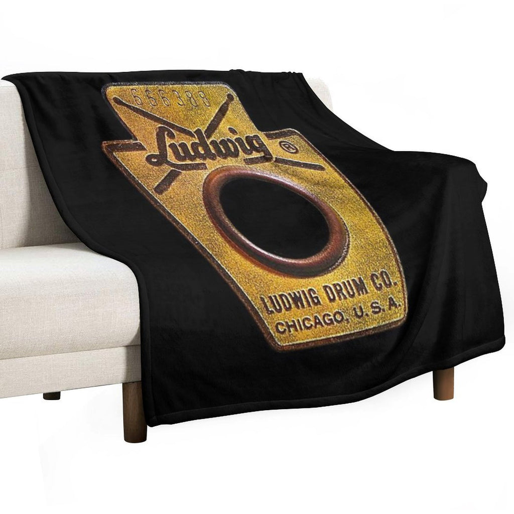 Ludwig Badge Worn Plush Throw Blanket