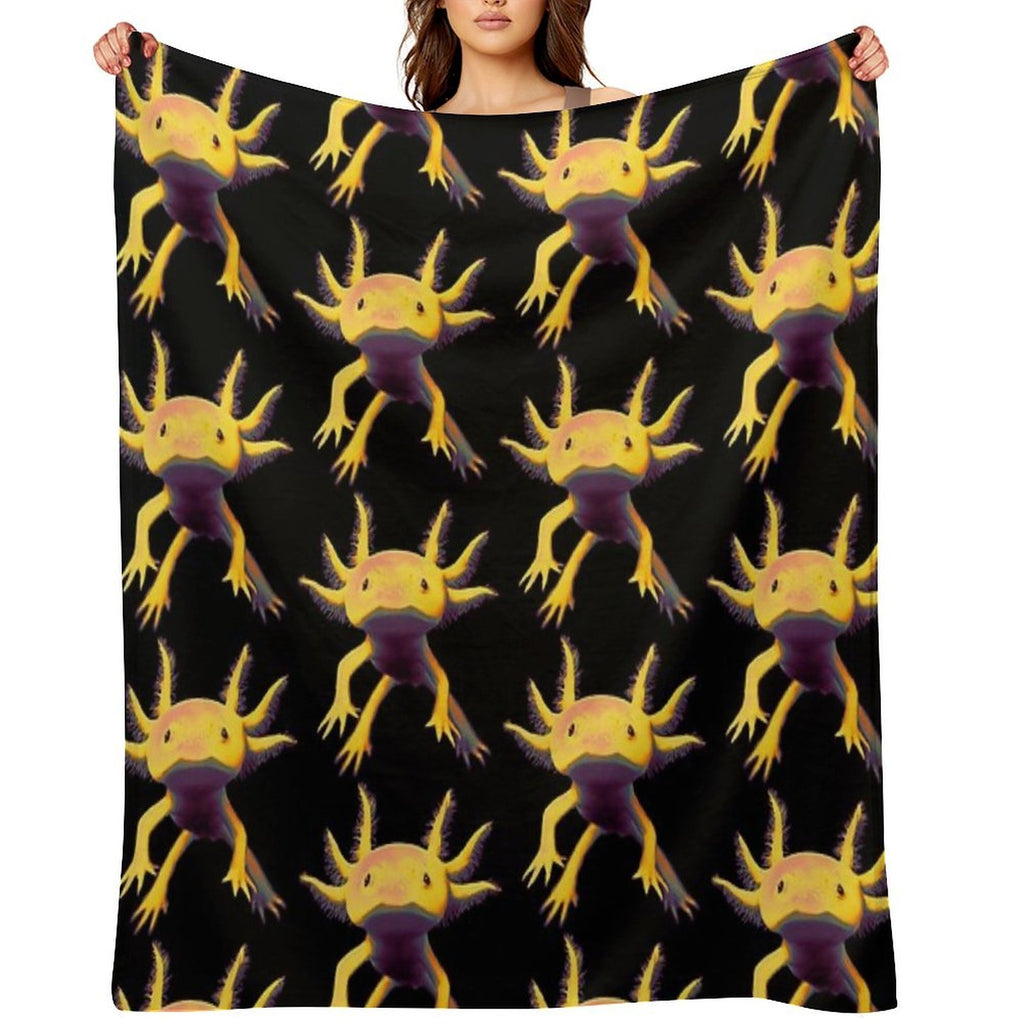 Axolotl Travel-friendly Throw Blanket