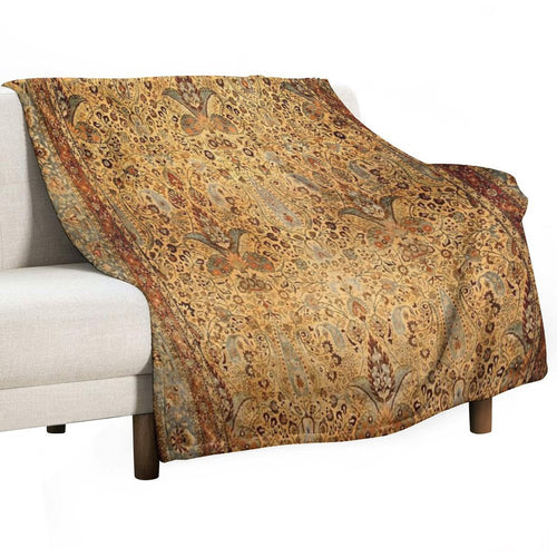 Antique Persian Khorassan Rug Print Multi-functional Throw Blanket