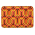 Retro Geometric Gradient Design  Multi-Purpose Bath Mat