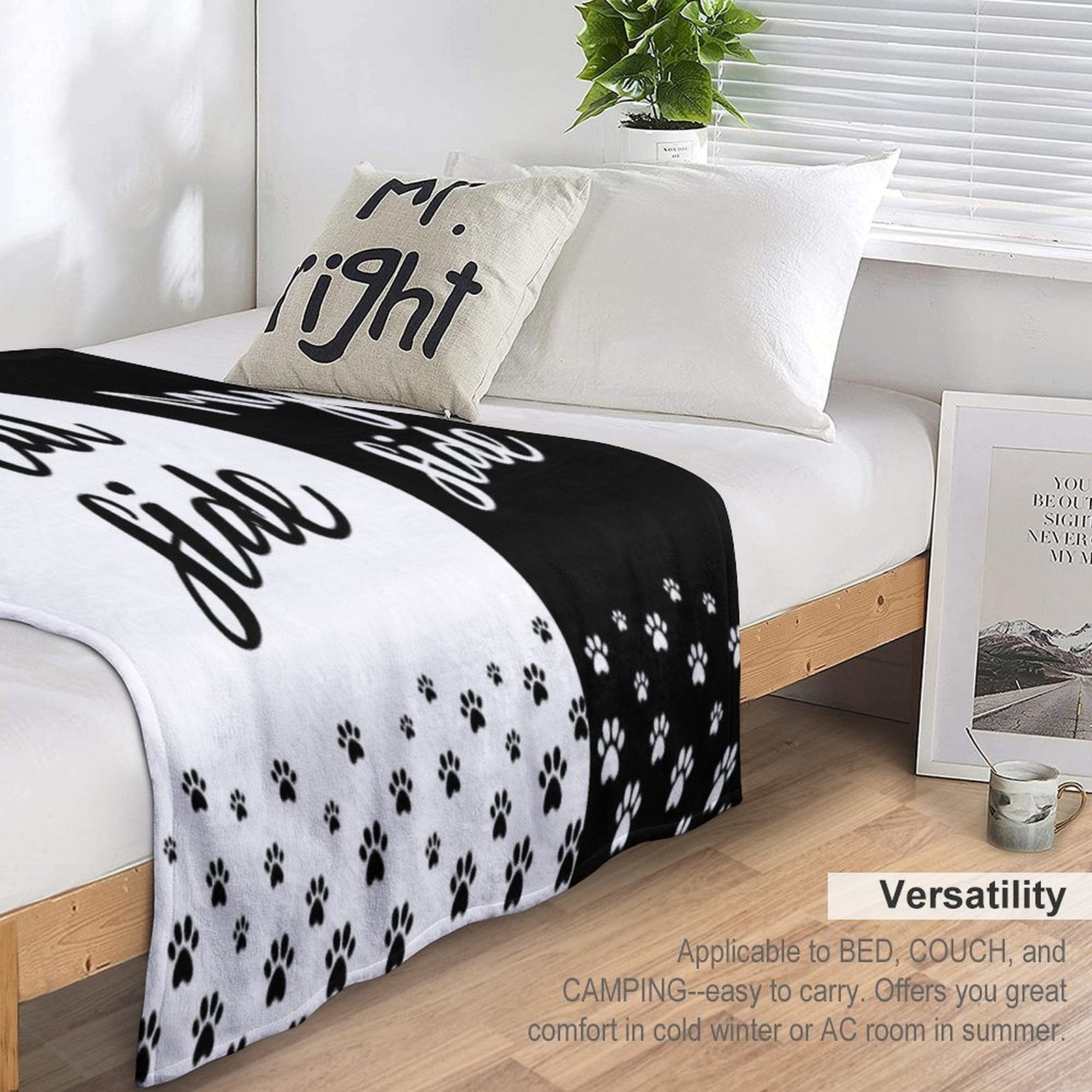 Cat Side My Side Funny Cat Owner Bedding Multi-functional Throw Blanket