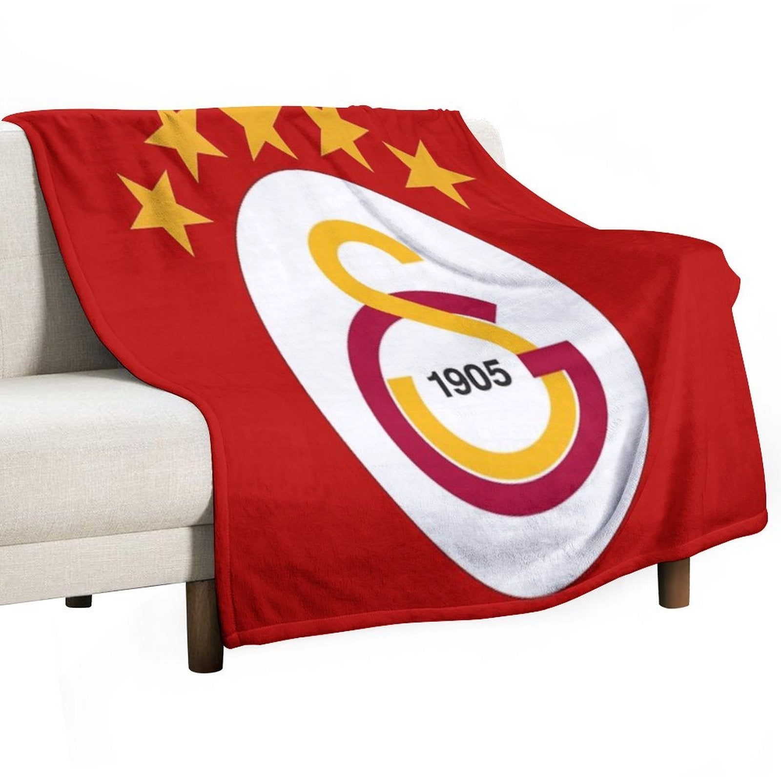 Galatasaray 2025 Championship Design – 5-Star Emblem Gift-ready Throw Blanket