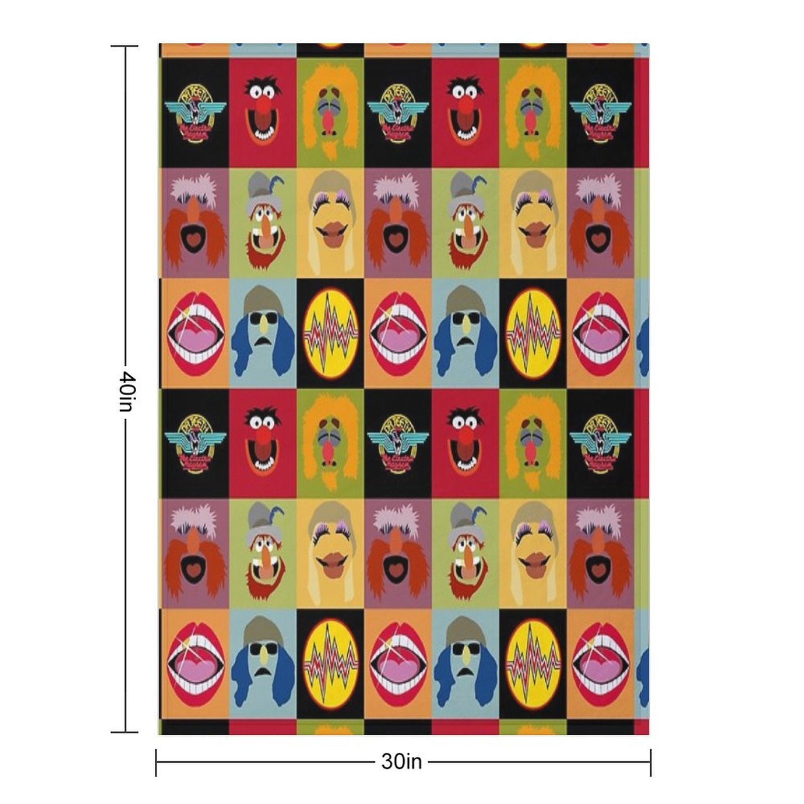 Dr. Teeth And The Electric Mayhem Ft Lips Premium Throw Blanket