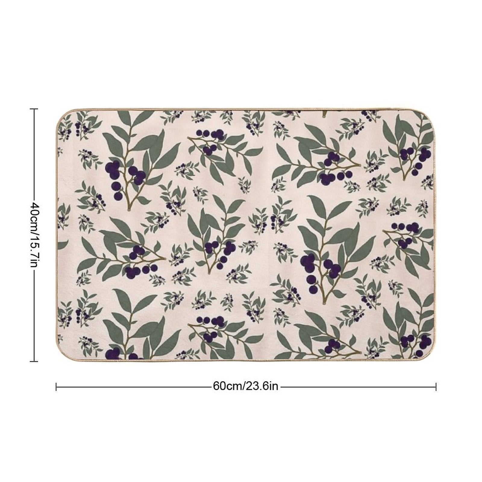 Huckleberry Pattern  Multi-Purpose Bath Mat