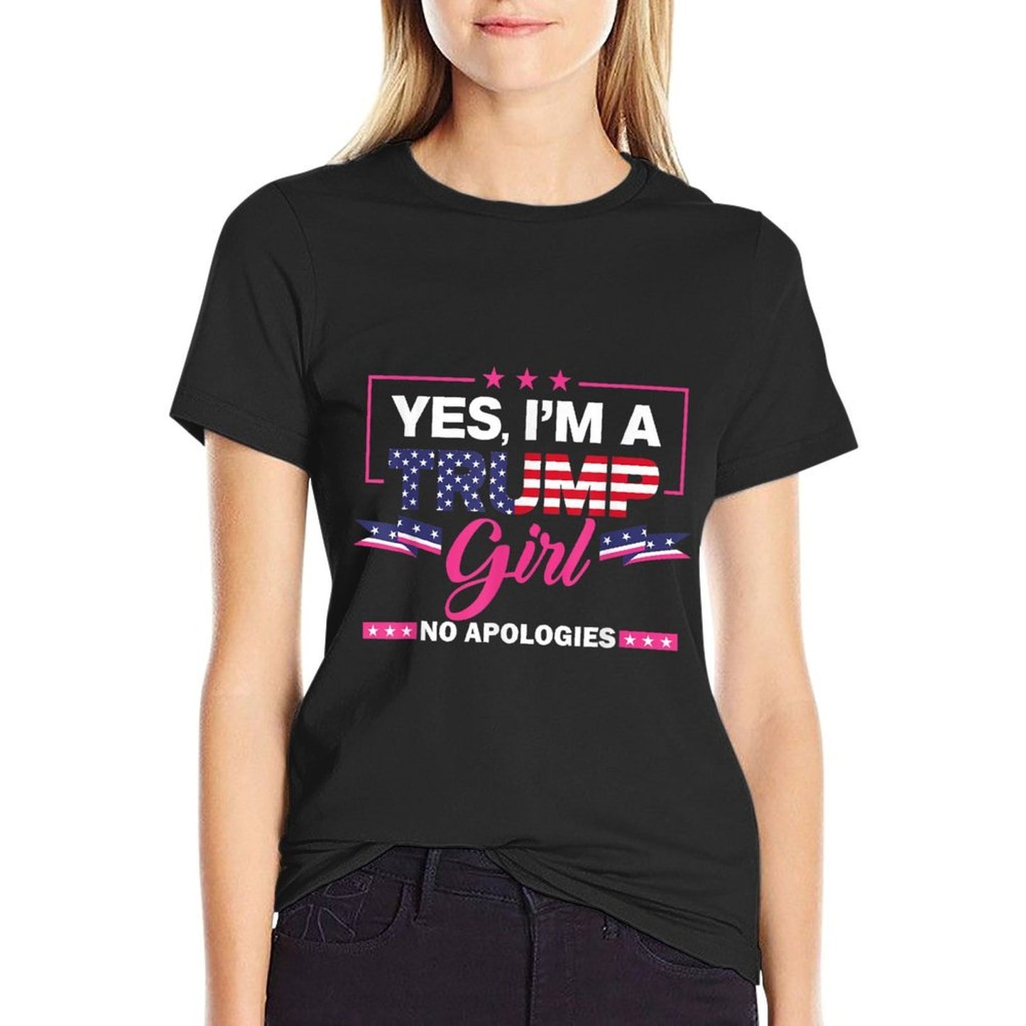 Yes I&#39;m A Trump Girl No Apologies 2024 Election Womens  Cotton T-Shirt