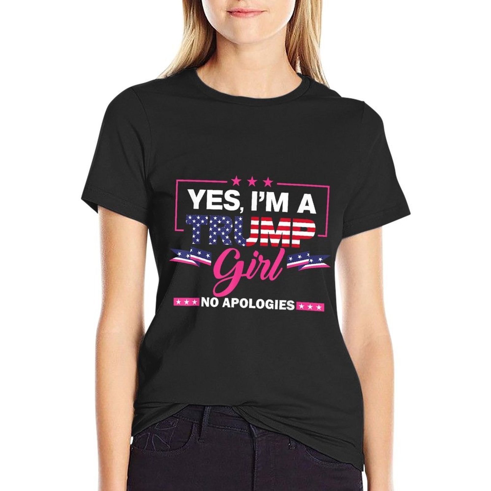Yes I'm A Trump Girl No Apologies 2024 Election Womens  Cotton T-Shirt