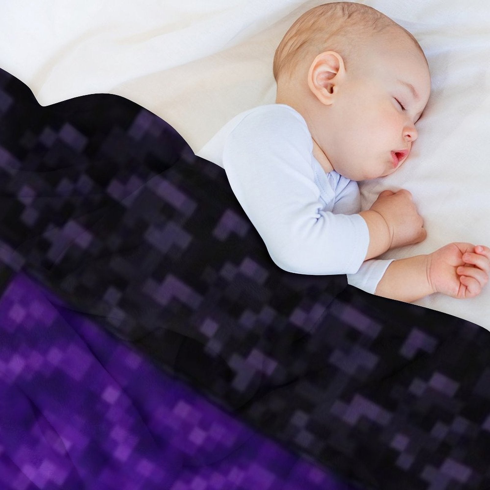 Nether Portal Pixel Blanket Versatility Throw Blanket