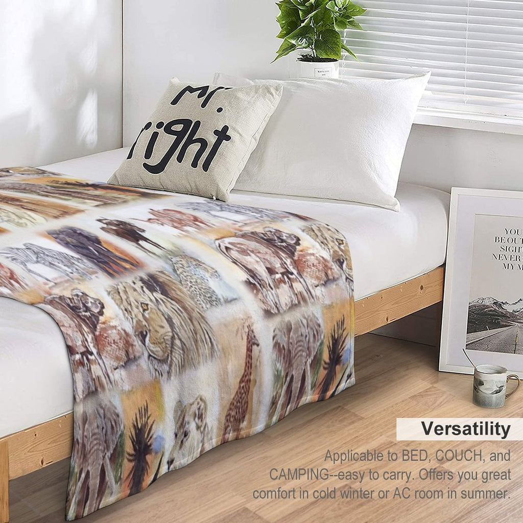 Lodge Décor - South Africa's Wildlife Wonders Versatility Throw Blanket