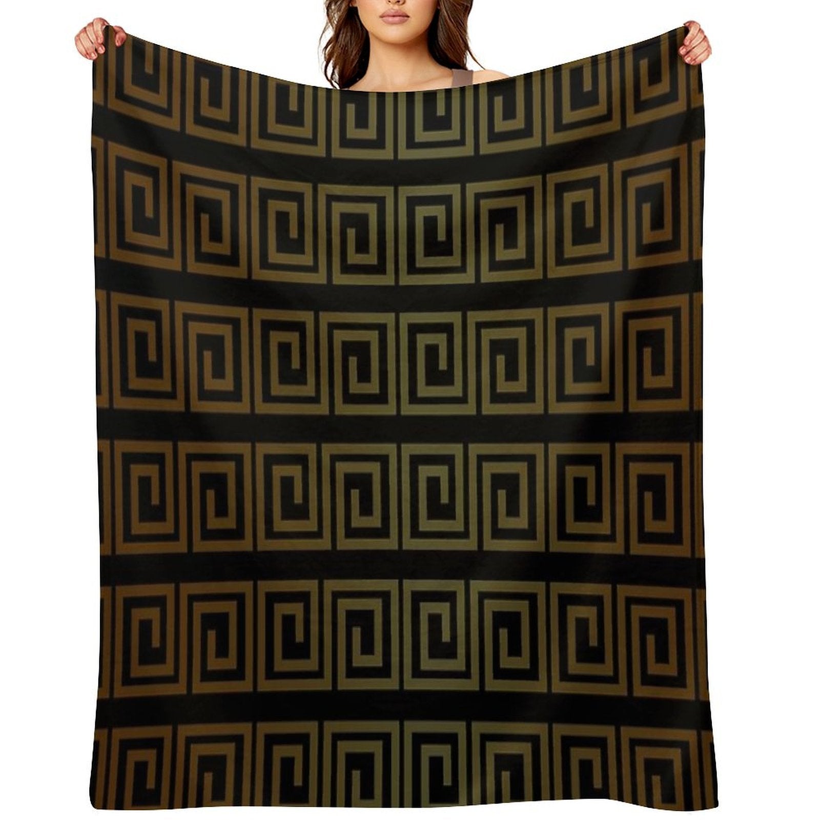 Japanese Geometric Pattern Velvety-soft Throw Blanket