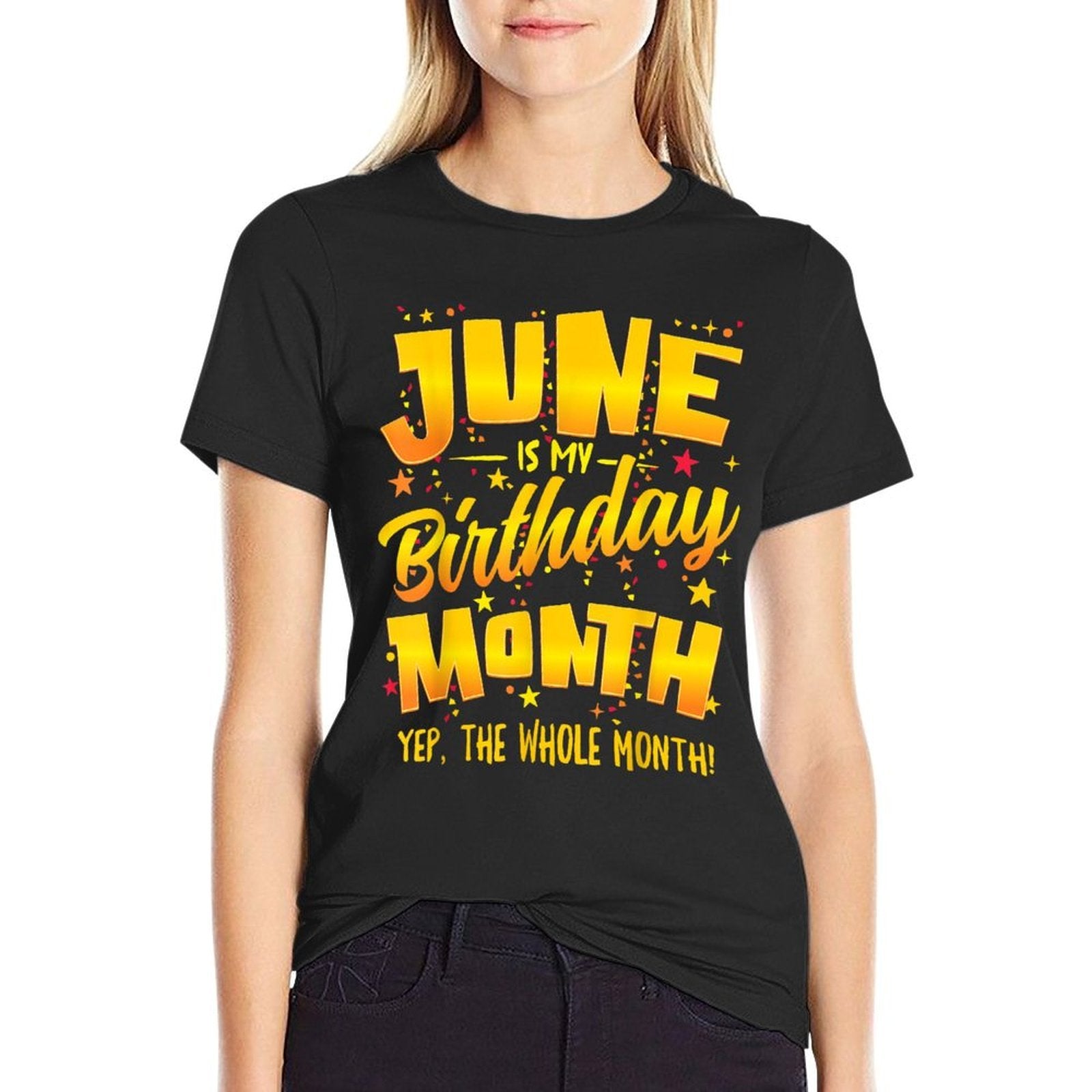June Birthday Celebration Design for Men, Women & Youth  Tagless Design T-Shirt