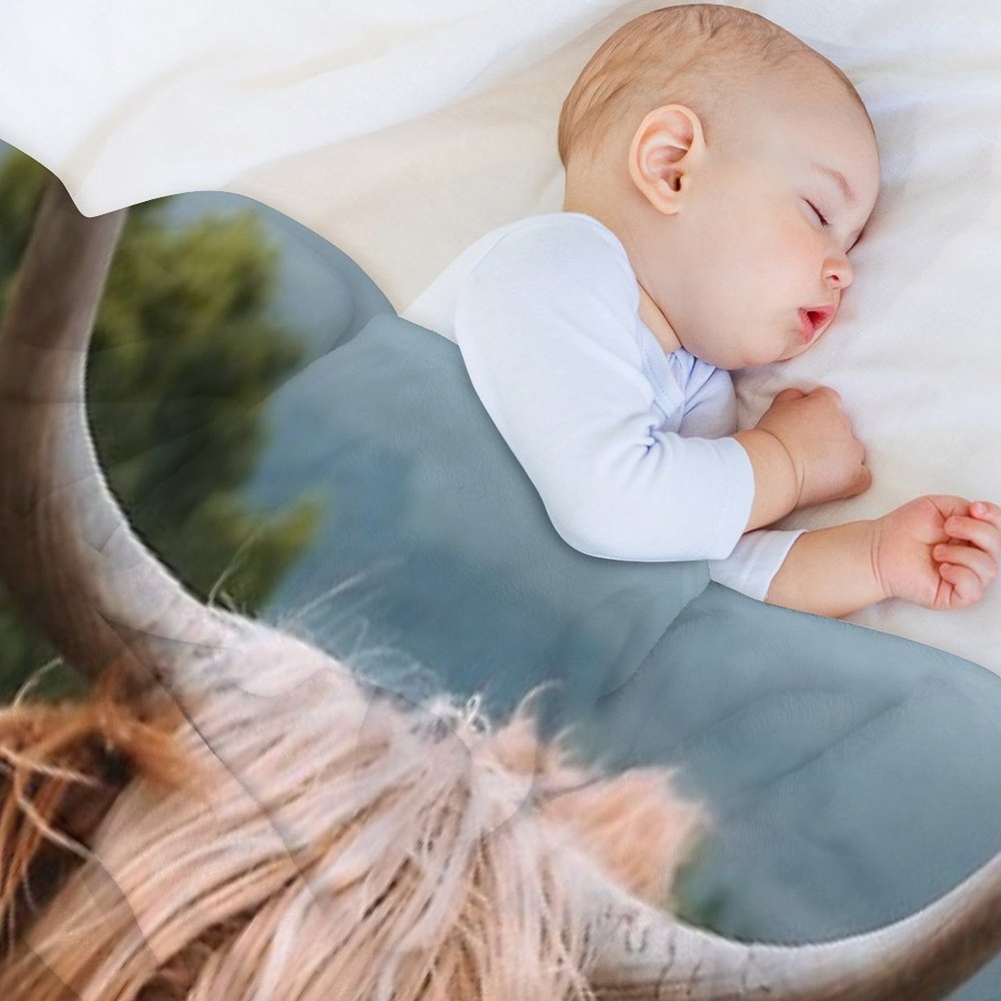 Wooly Cow – Scottish Highland Cattle in Scotland Gift-ready Throw Blanket