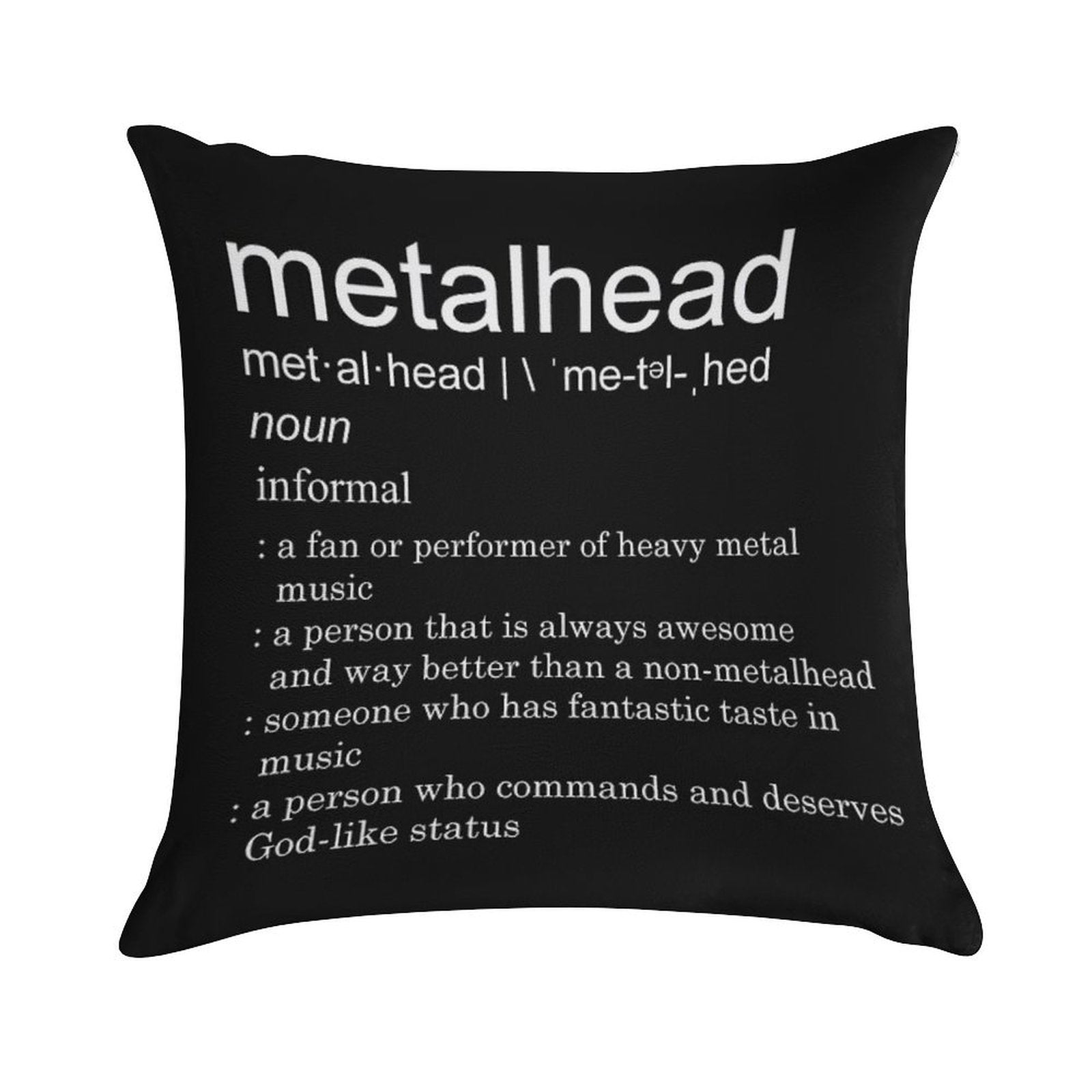 Metalhead Meaning Soft Easy Maintenance Throw Pillow