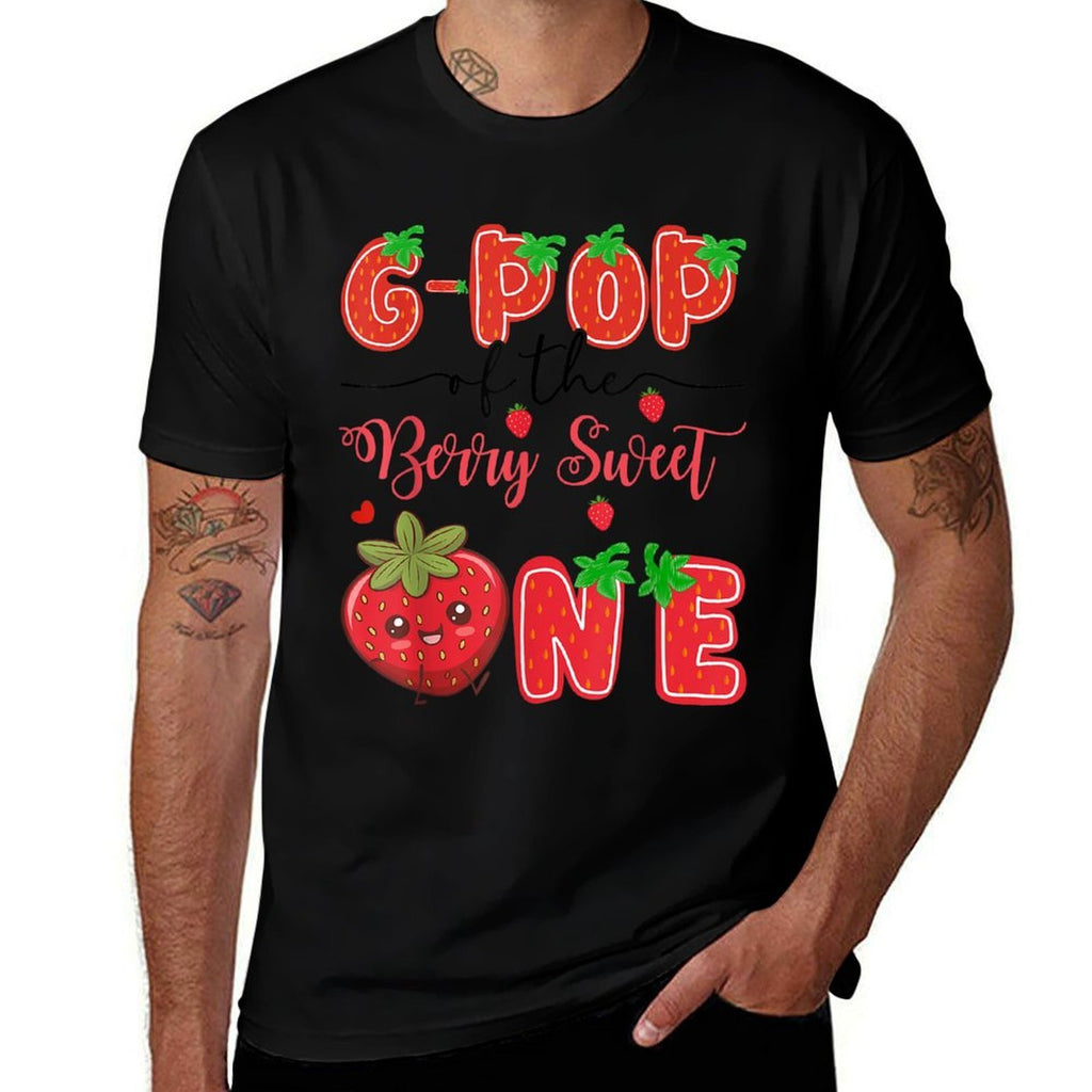 G-Pop Of The Berry Sweet One Strawberry 1St Birthday  Graphic-printed T-Shirt