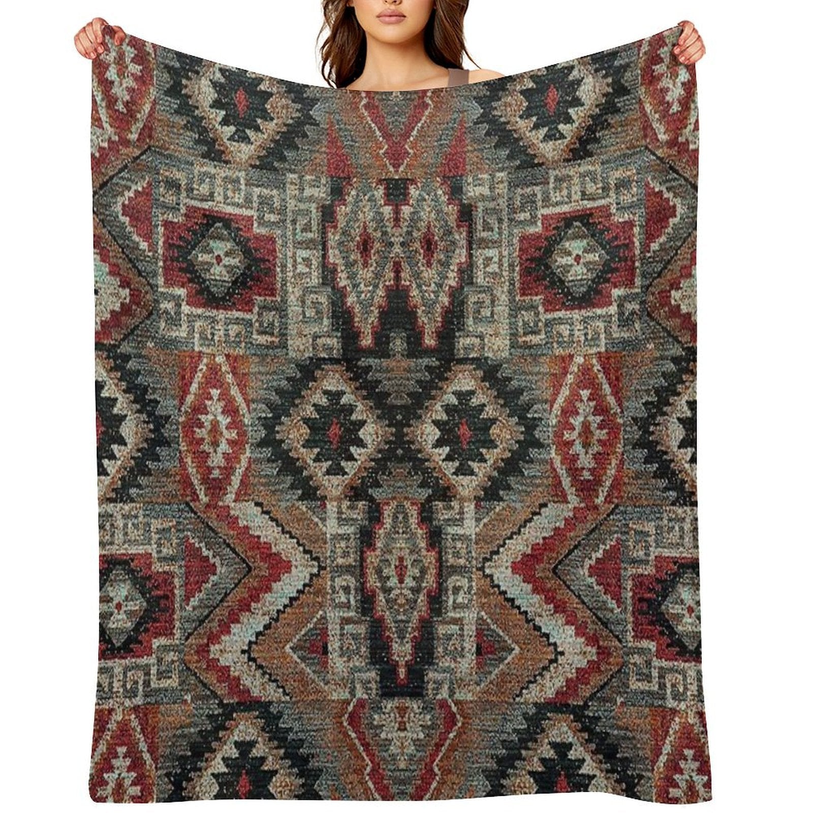 Abstract Design Wrinkle-free Throw Blanket