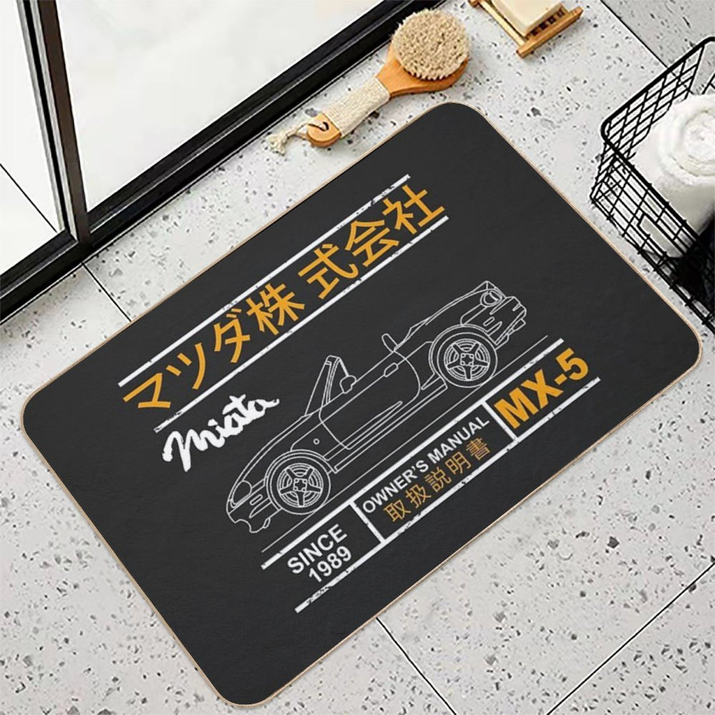 Blueprint of The MX-5 Miata  Slip-Resistant Bath Mat