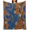Authentic Aboriginal Art - Gift-ready Throw Blanket