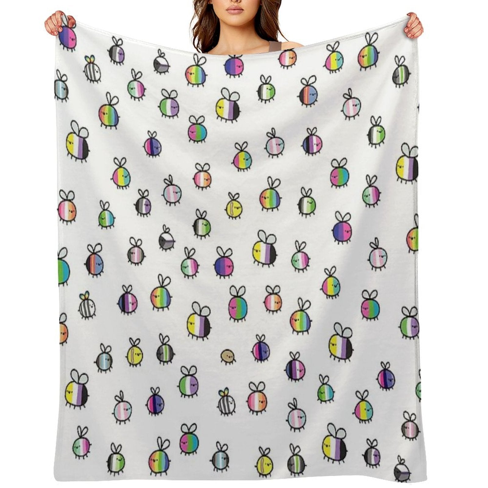 Bees Lightweight Throw Blanket