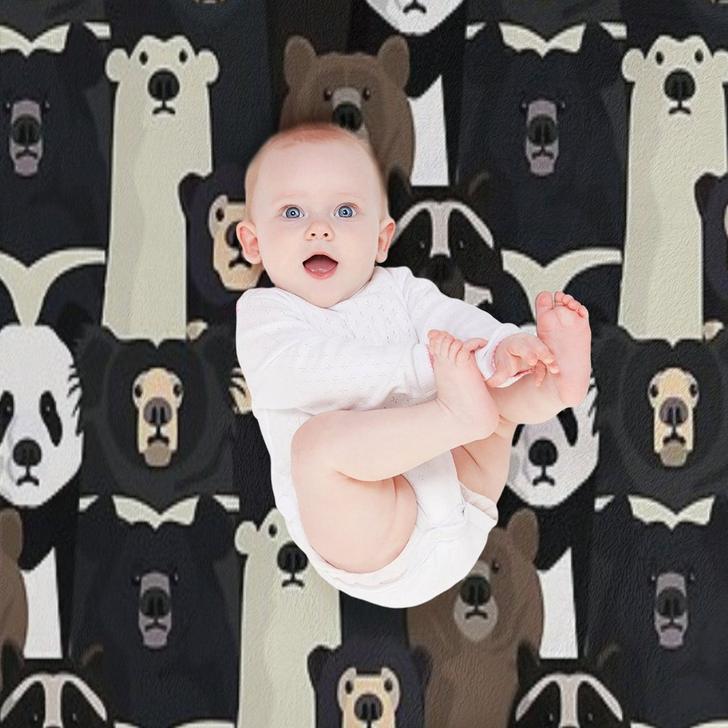 Bears of The World Pattern Gift-ready Throw Blanket