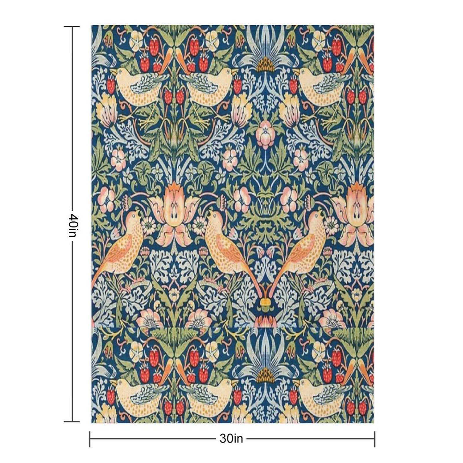 The Strawberry Thieves Pattern Wrinkle-free Throw Blanket