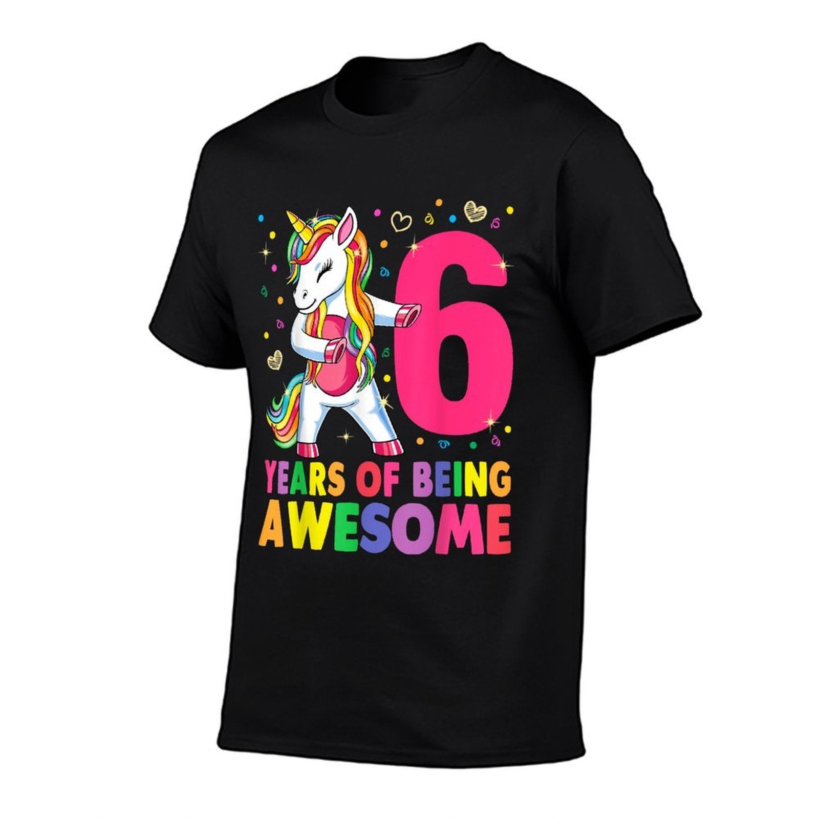 6 Years Old Unicorn Flossing 6th Birthday Girl Unicorn Party  Soft T-Shirt