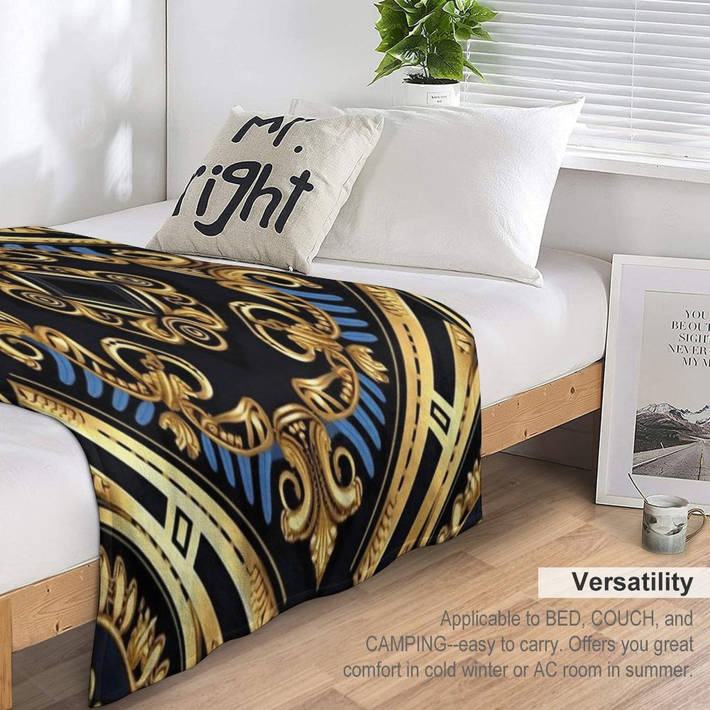 Golden Anti-pilling Throw Blanket