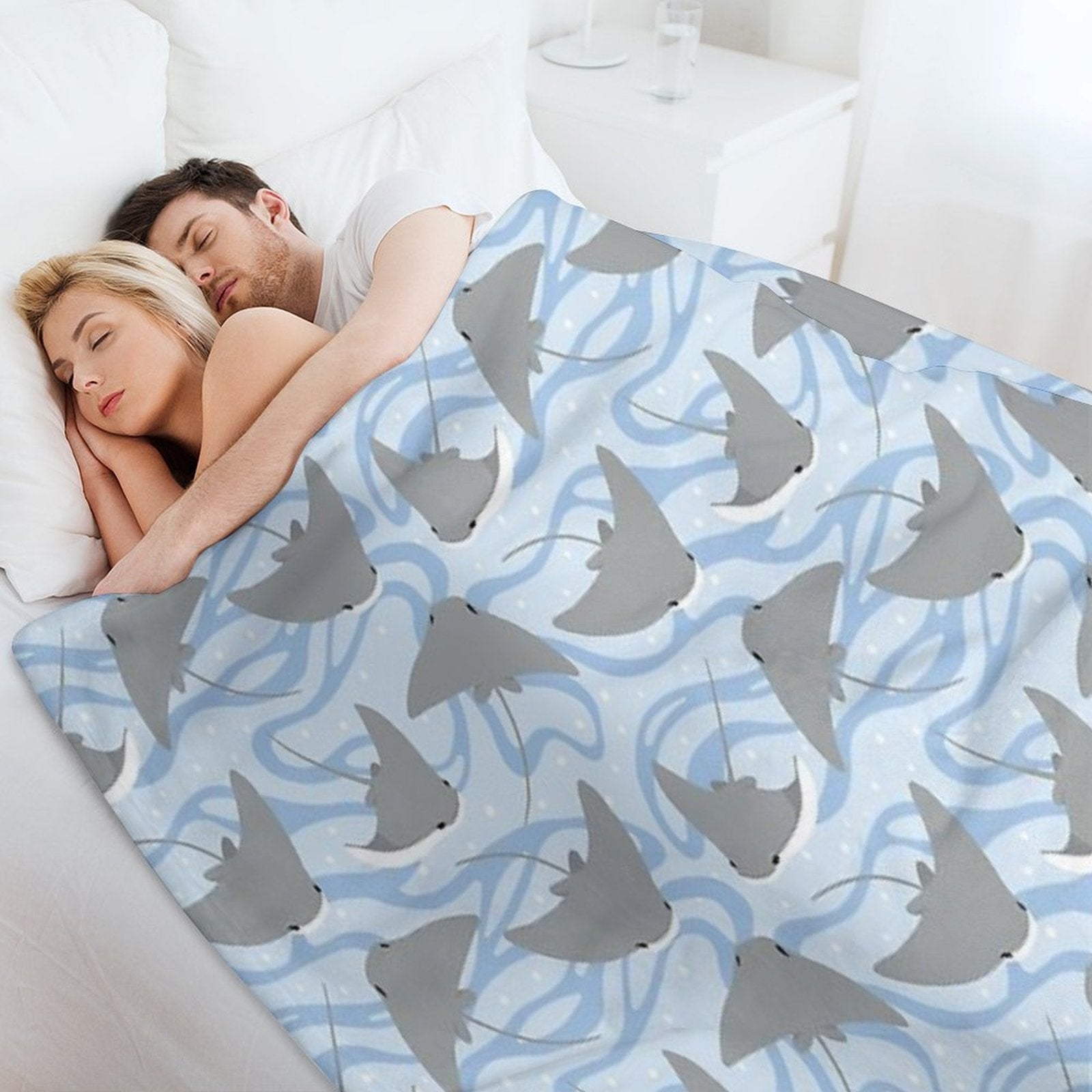 Stingrays - Cownose Ray - Sticker Pack Quick-dry Throw Blanket