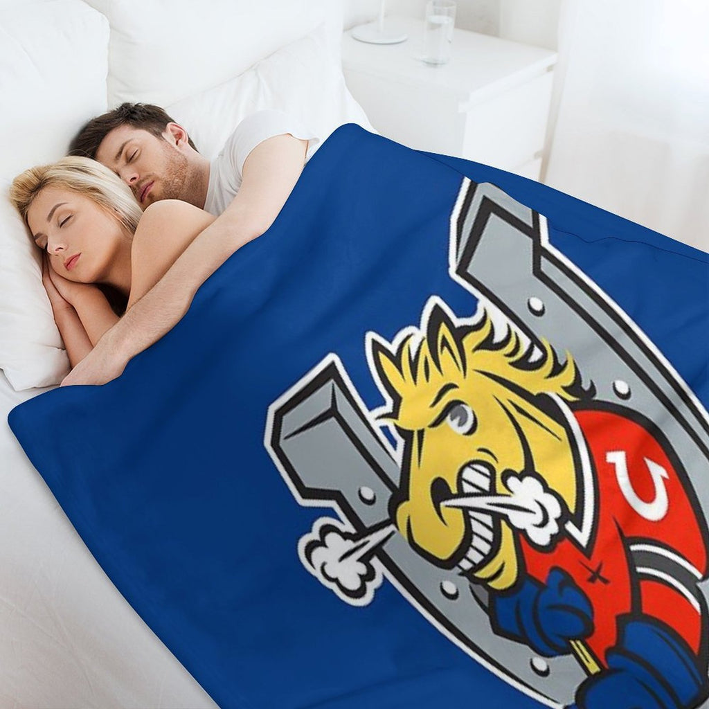 Barrie Colts Ontario Hockey Sustainable Throw Blanket