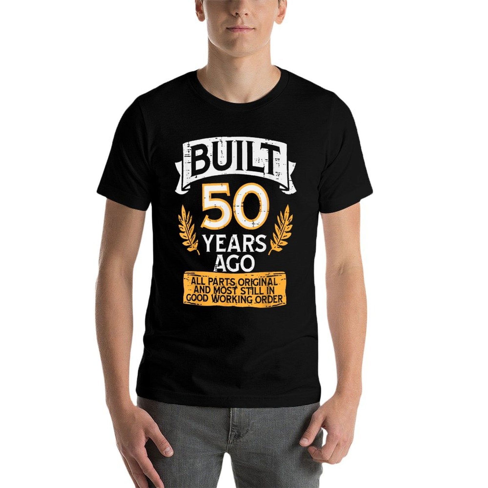 Built 50 Years Ago All Parts Funny 50th Birthday Years Men  Lightweight T-Shirt