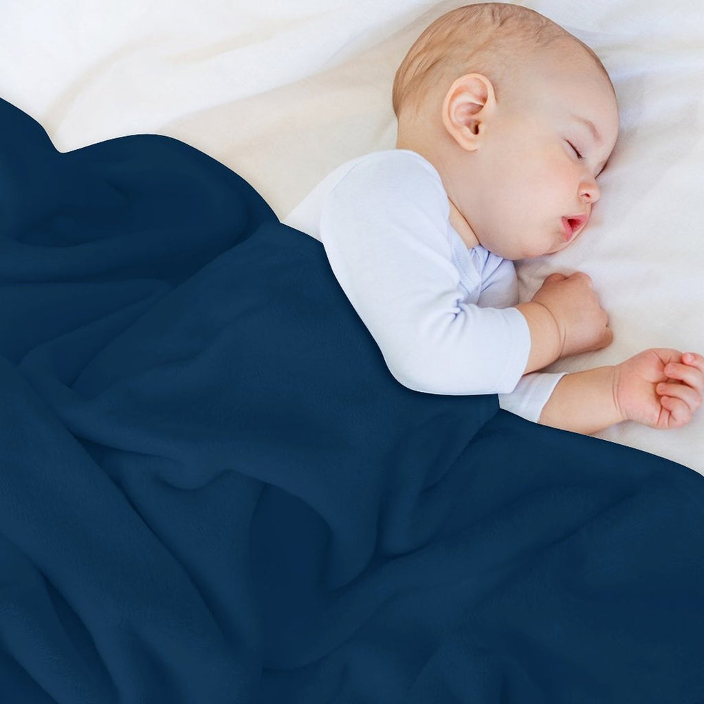 Indigo Orange Stripes Travel-friendly Throw Blanket