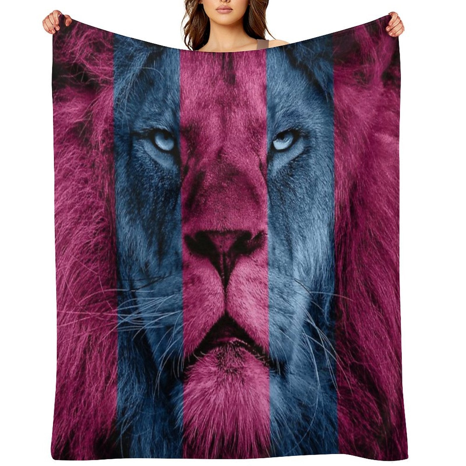 Aston Villa Lion Shrink-resistant Throw Blanket