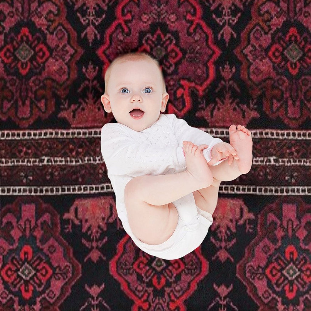 Traditional Moroccan Rug Artwork Comfort Throw Blanket