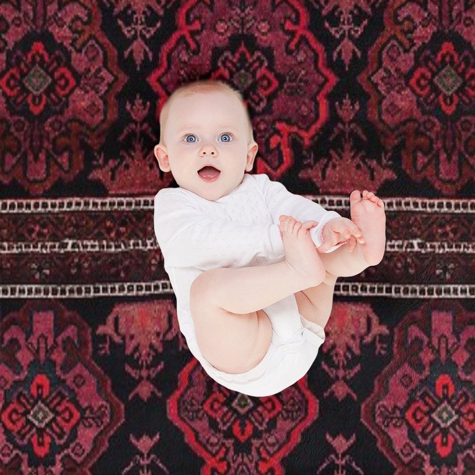 Traditional Moroccan Rug Artwork Comfort Throw Blanket