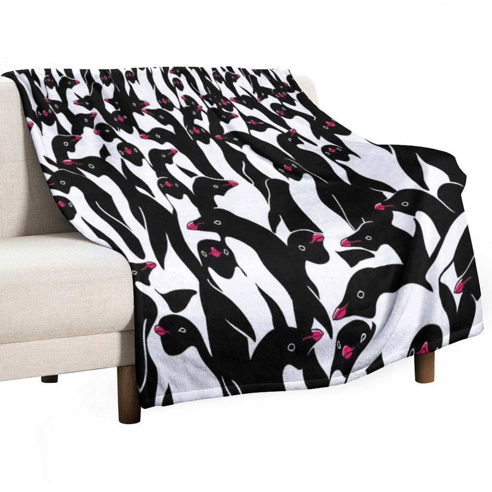 Meanwhile Penguins II Travel-friendly Throw Blanket