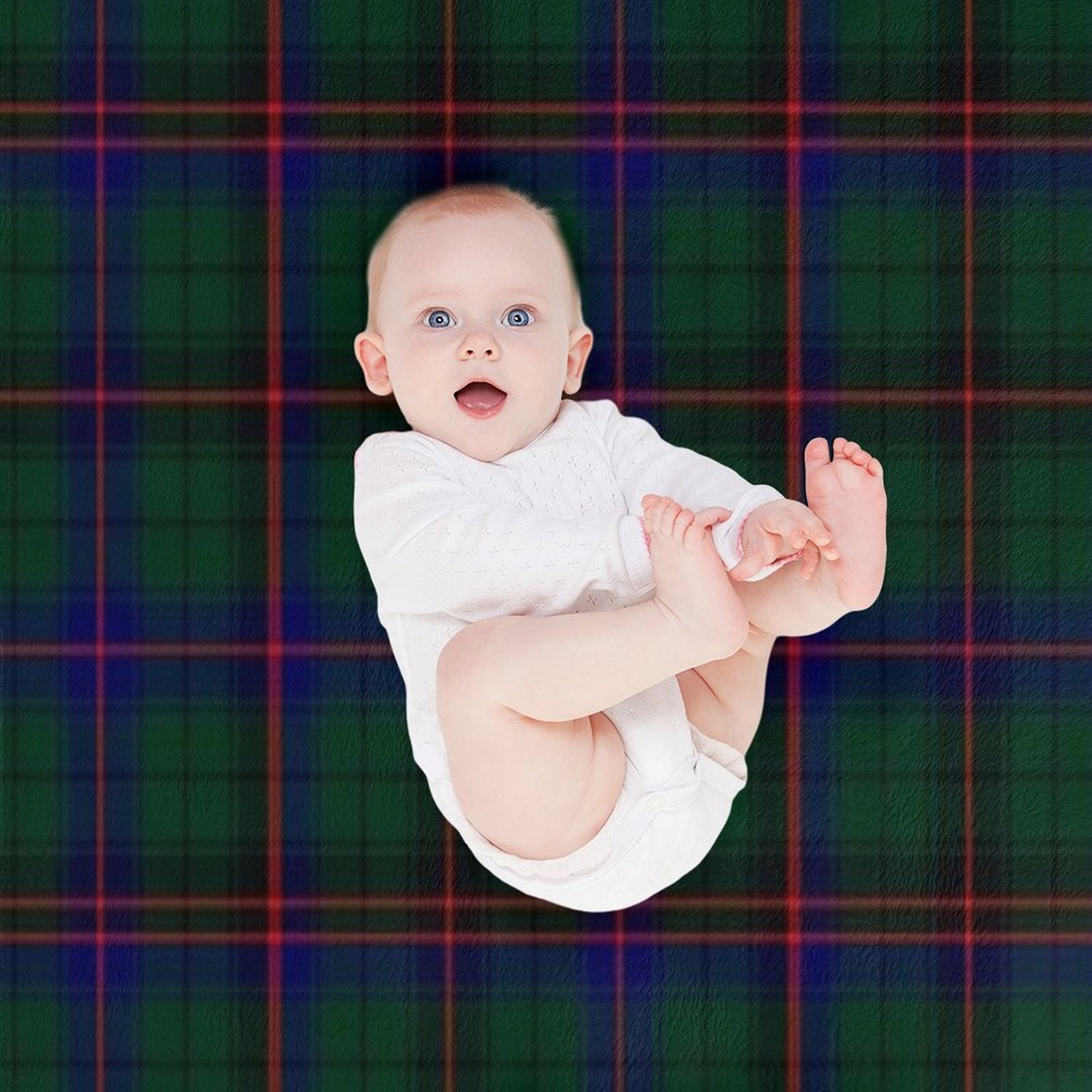 Clan Davidson Tartan Sustainable Throw Blanket