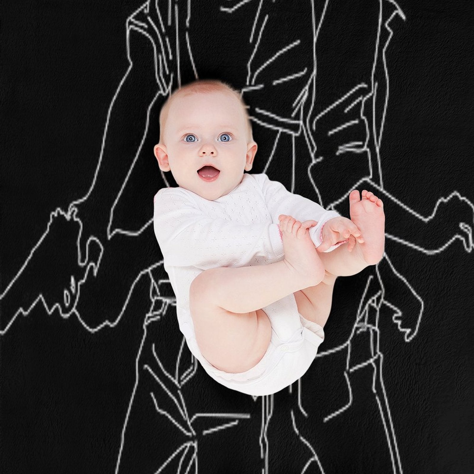 Banana Fish - Ash & Eiji Silhouette Compact Throw Blanket