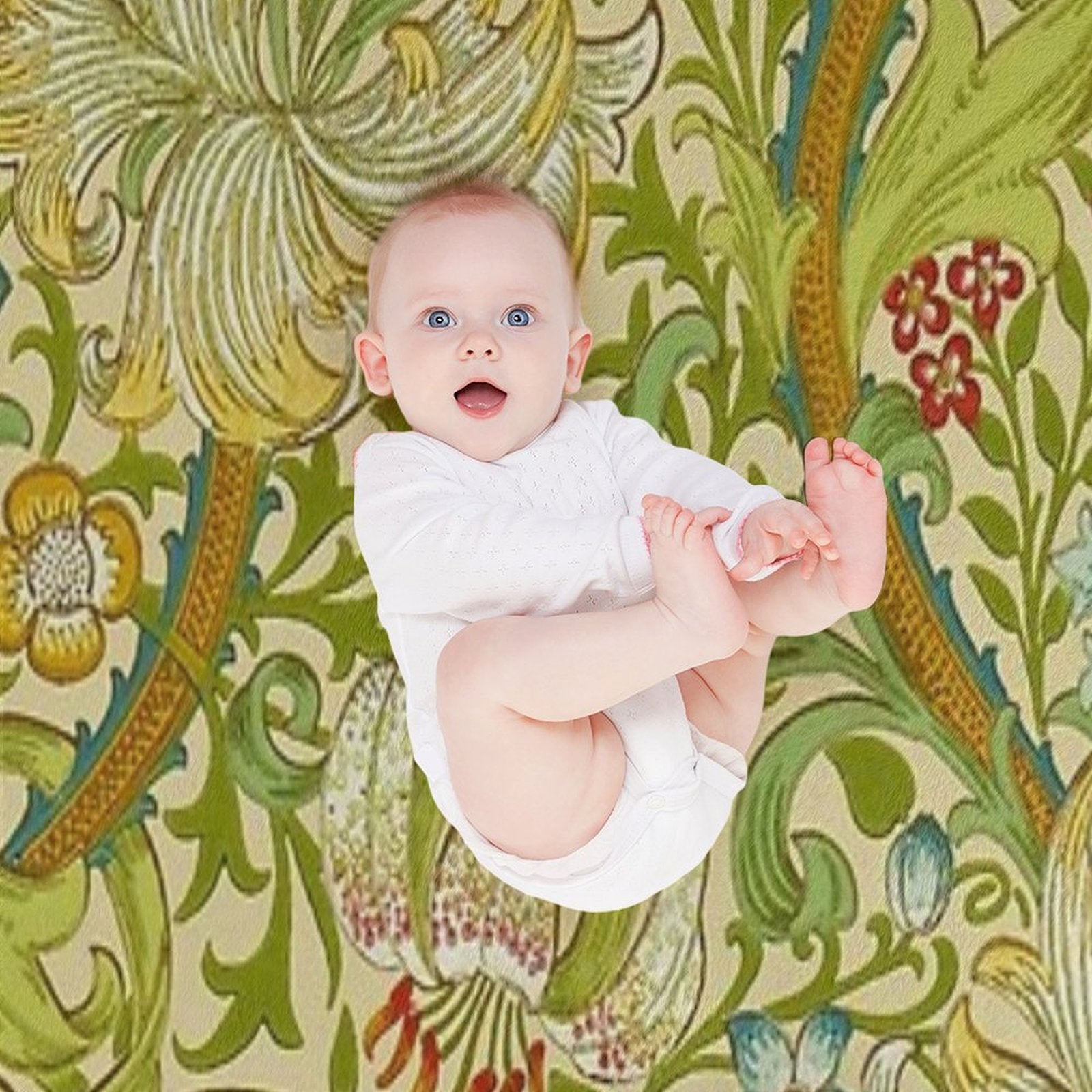 William Morris Golden Lily Quick-dry Throw Blanket