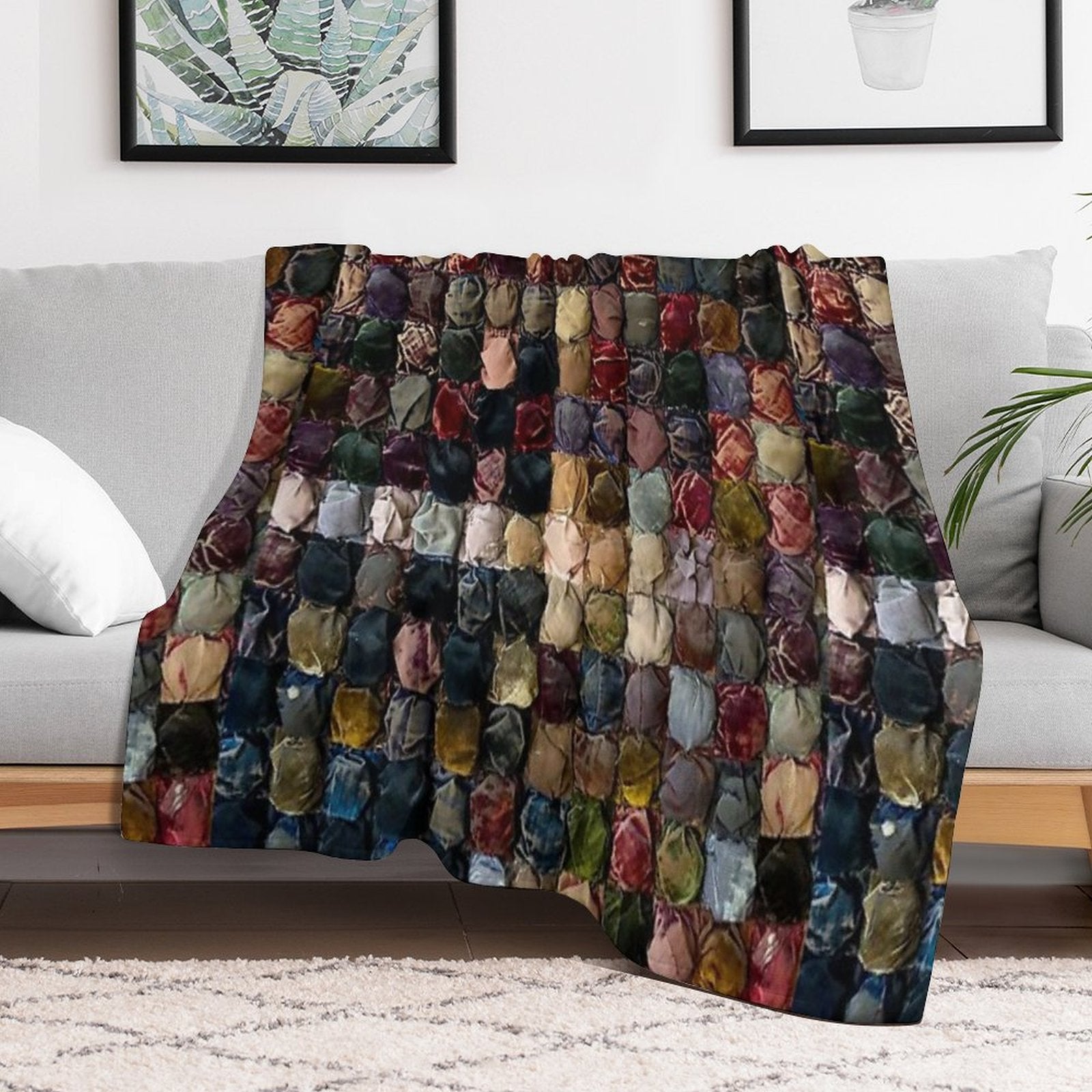 Great Grandmother's Velvet Quilt Quick-dry Throw Blanket