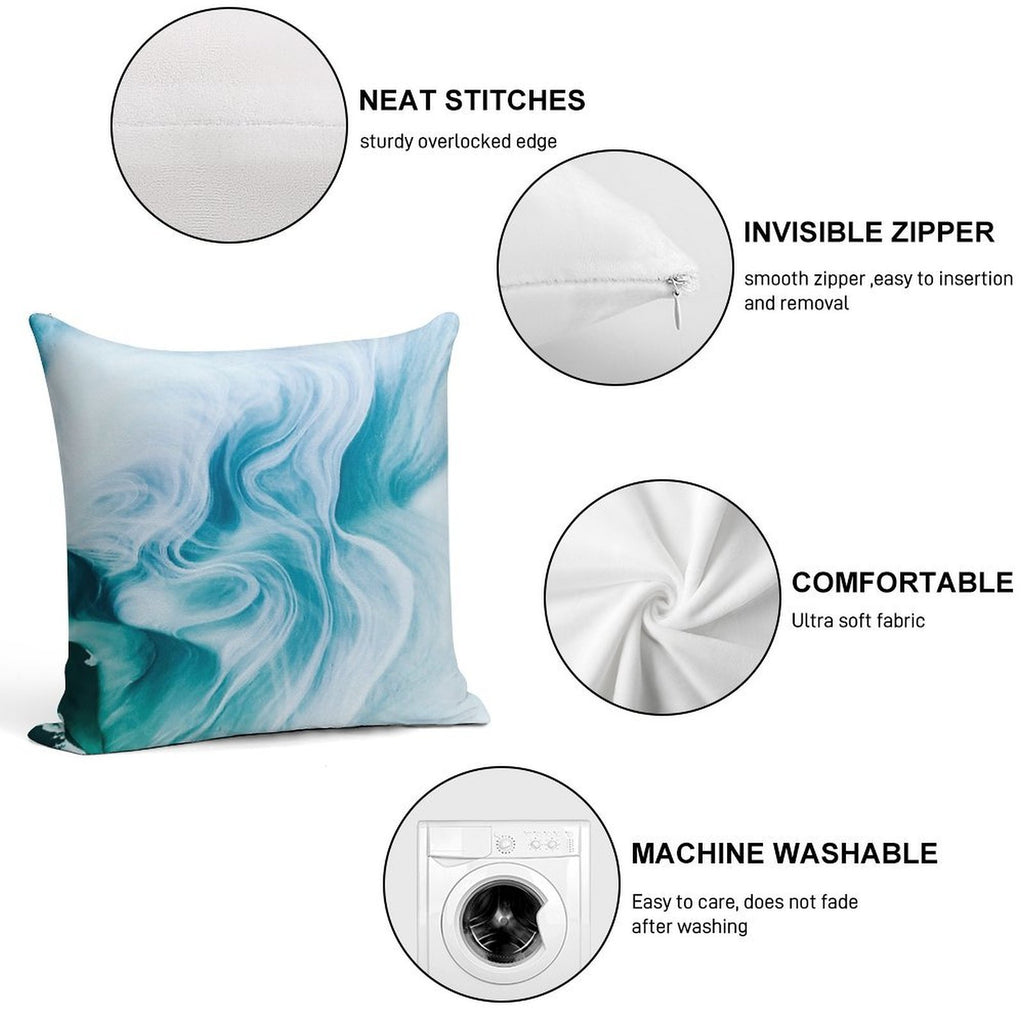 Marble Sandstone - Oceanic Soft Fade-Resistant Throw Pillow