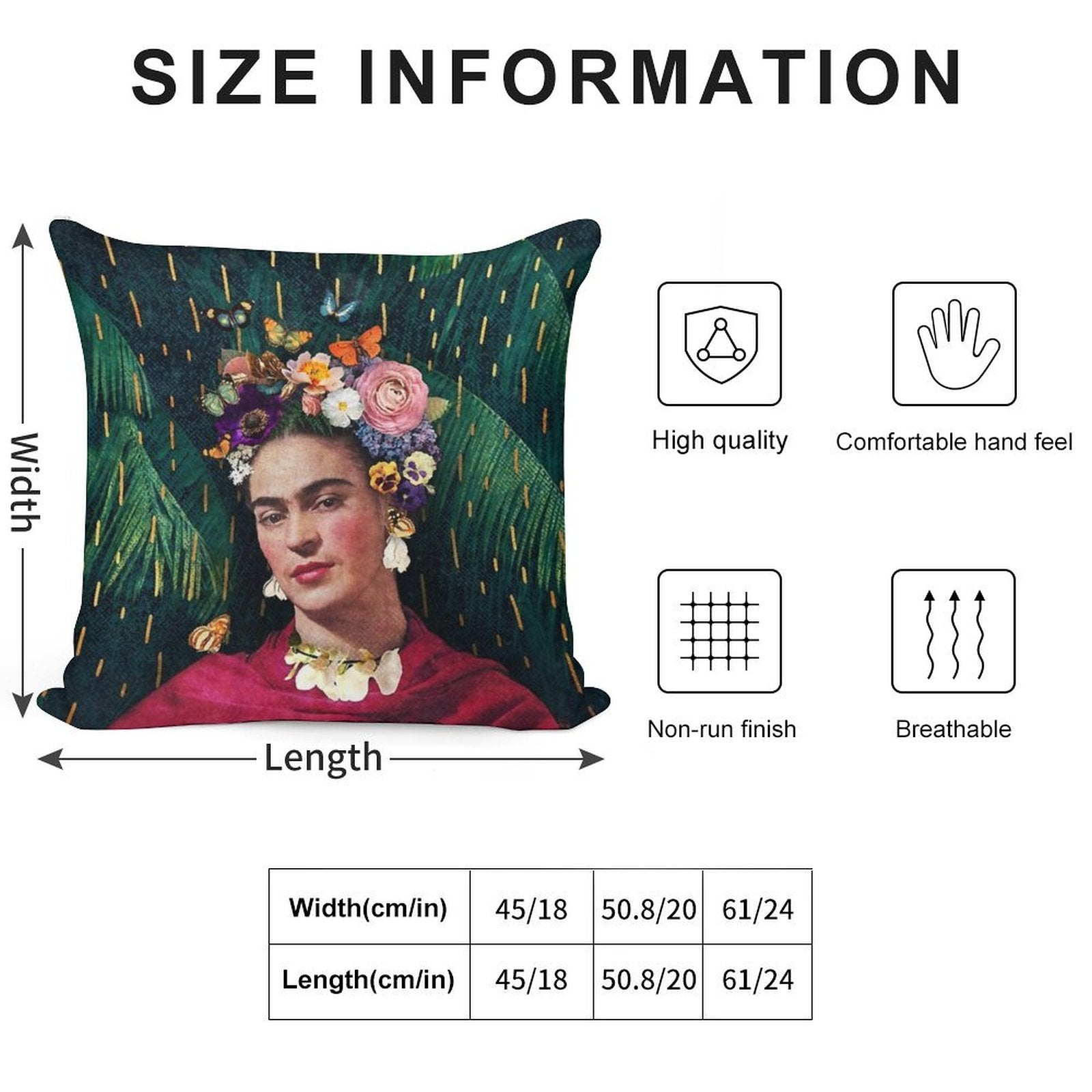 Frida Kahlo  World Women's Day Soft Warmth Comfort Throw Pillow