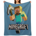 Minecraft Video Game Steve Shrink-resistant Throw Blanket