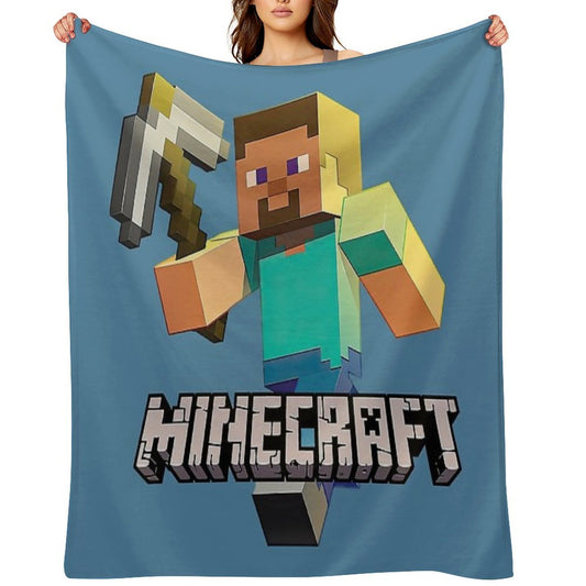Minecraft Video Game Steve Shrink-resistant Throw Blanket