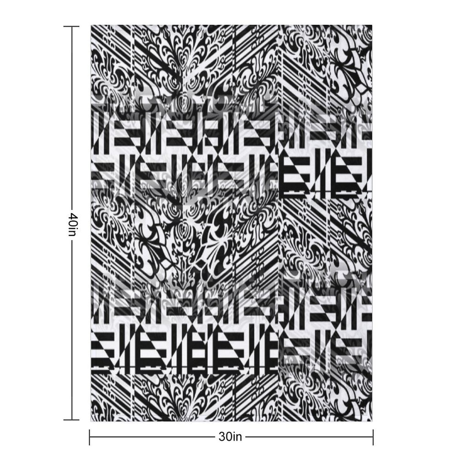Black And White Madness Versatility Throw Blanket