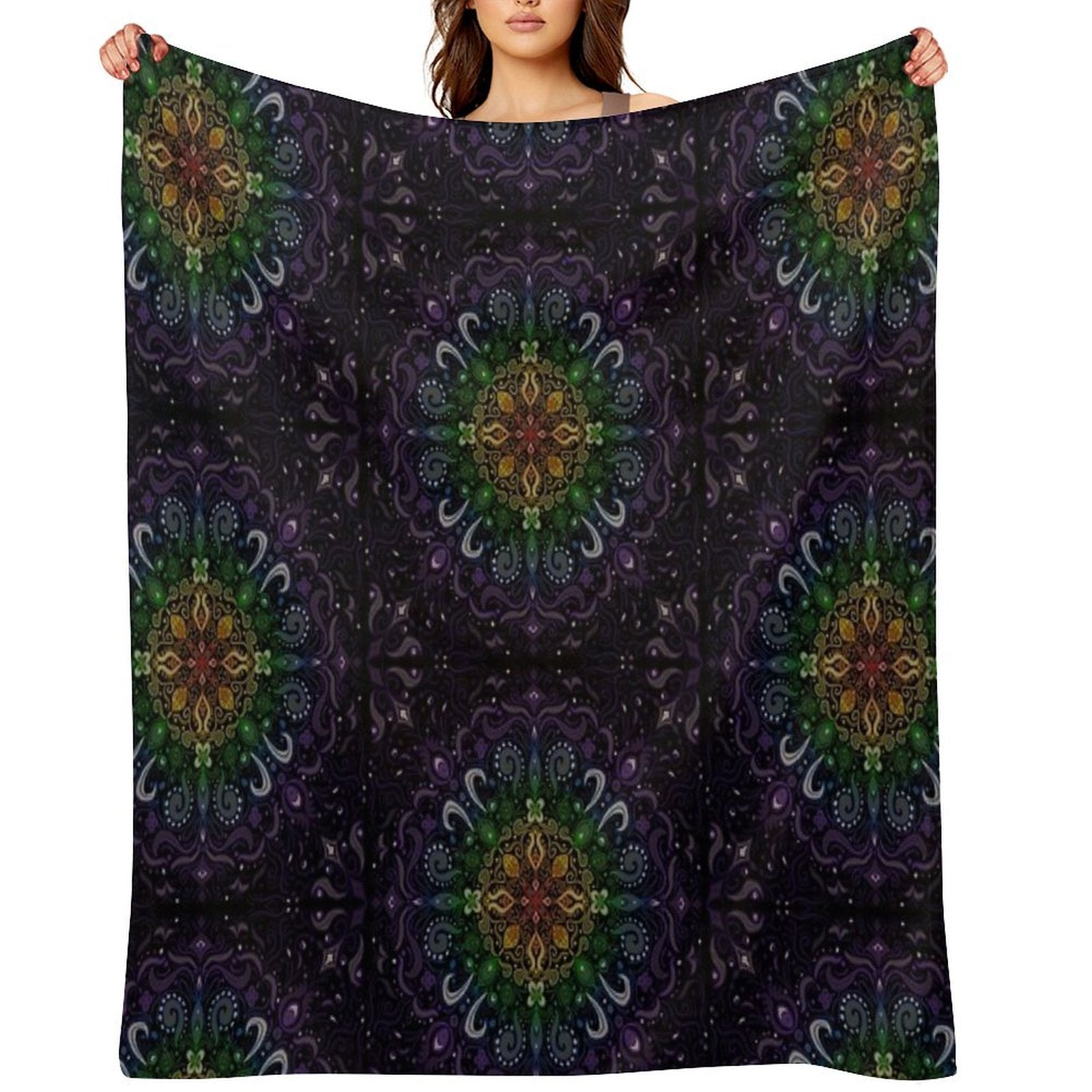 Rainbow Swirls Anti-pilling Throw Blanket