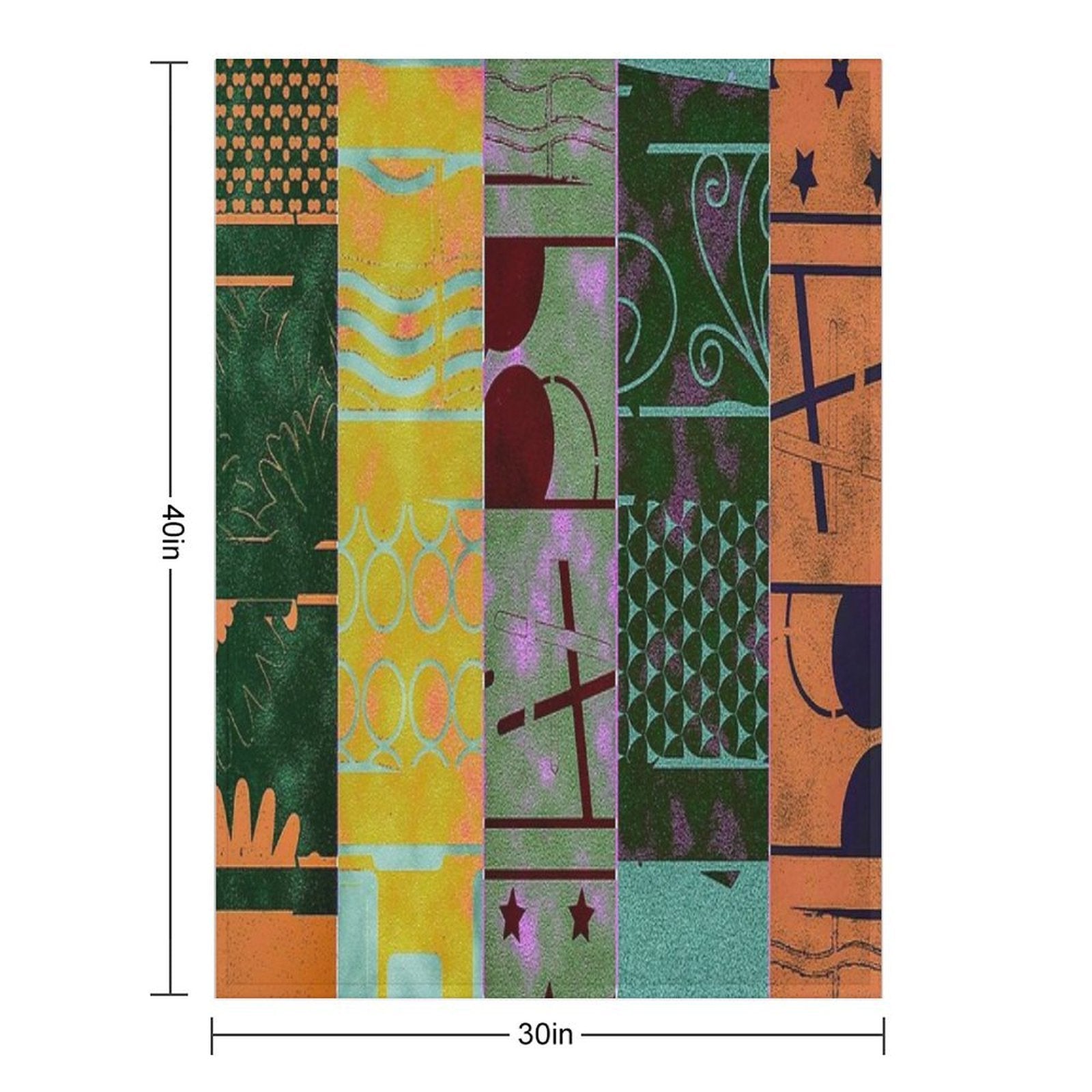 COLORFUL ABSTRACT STRIPE Velvety-soft Throw Blanket