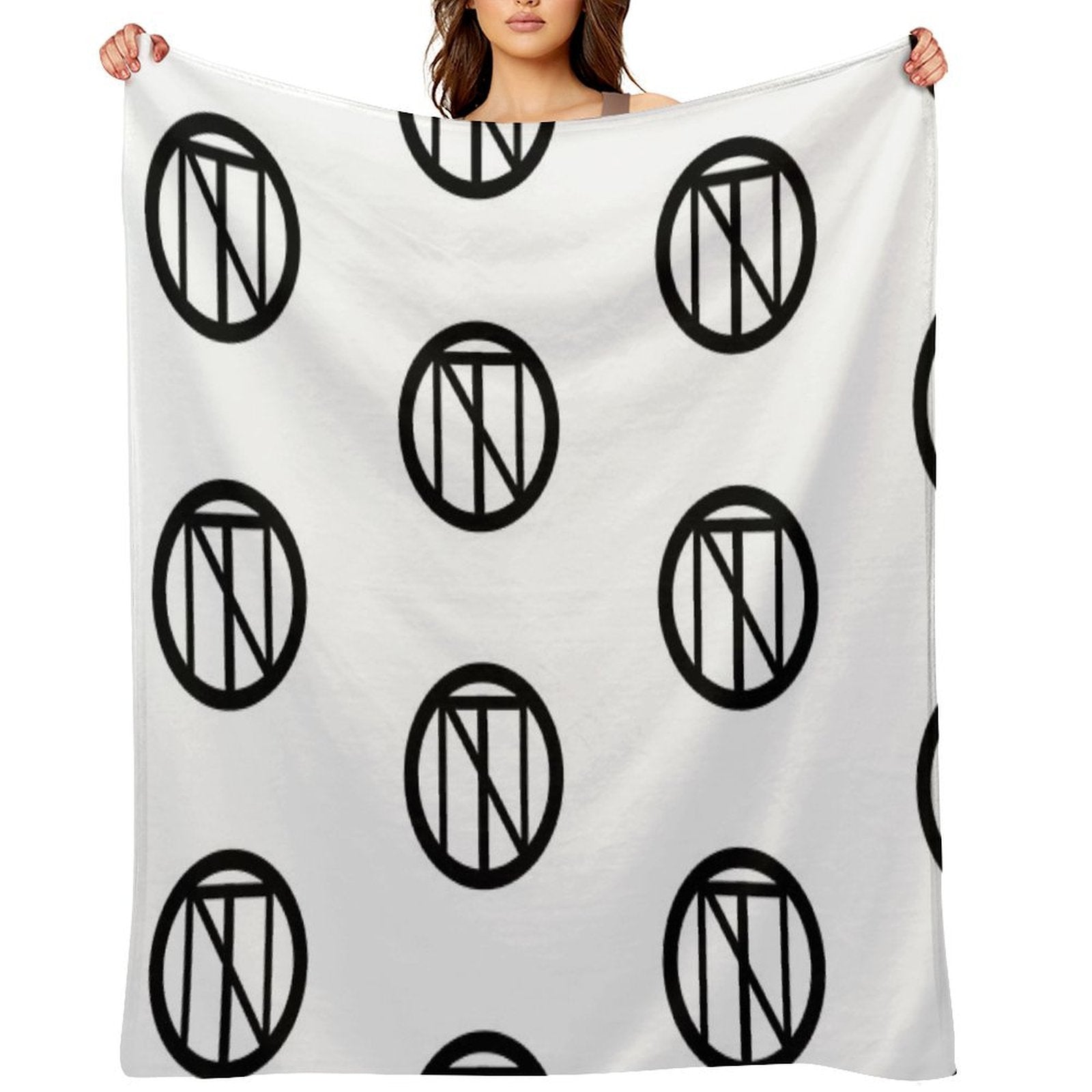 NeoTech Logo - Black Easy Care Throw Blanket