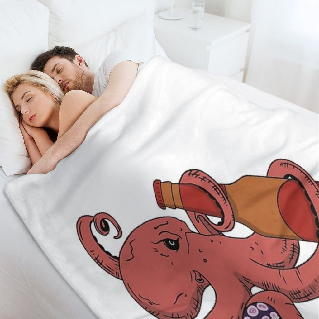 Beer Octopus Comfort Throw Blanket
