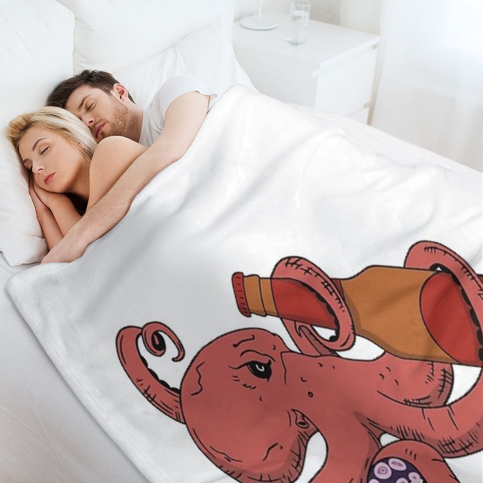 Beer Octopus Comfort Throw Blanket