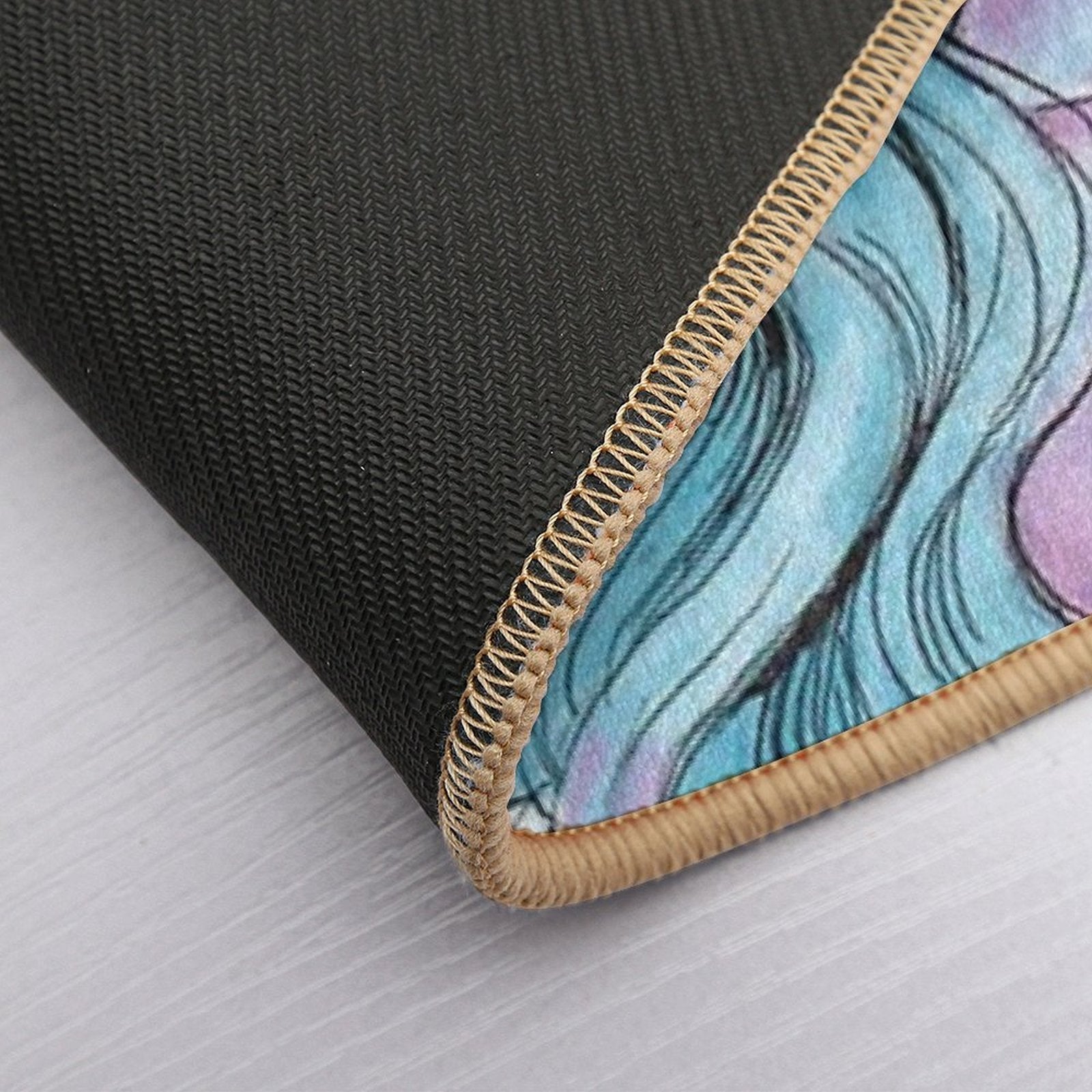 Pearlescent Mermaid  Easy To Clean Bath Mat