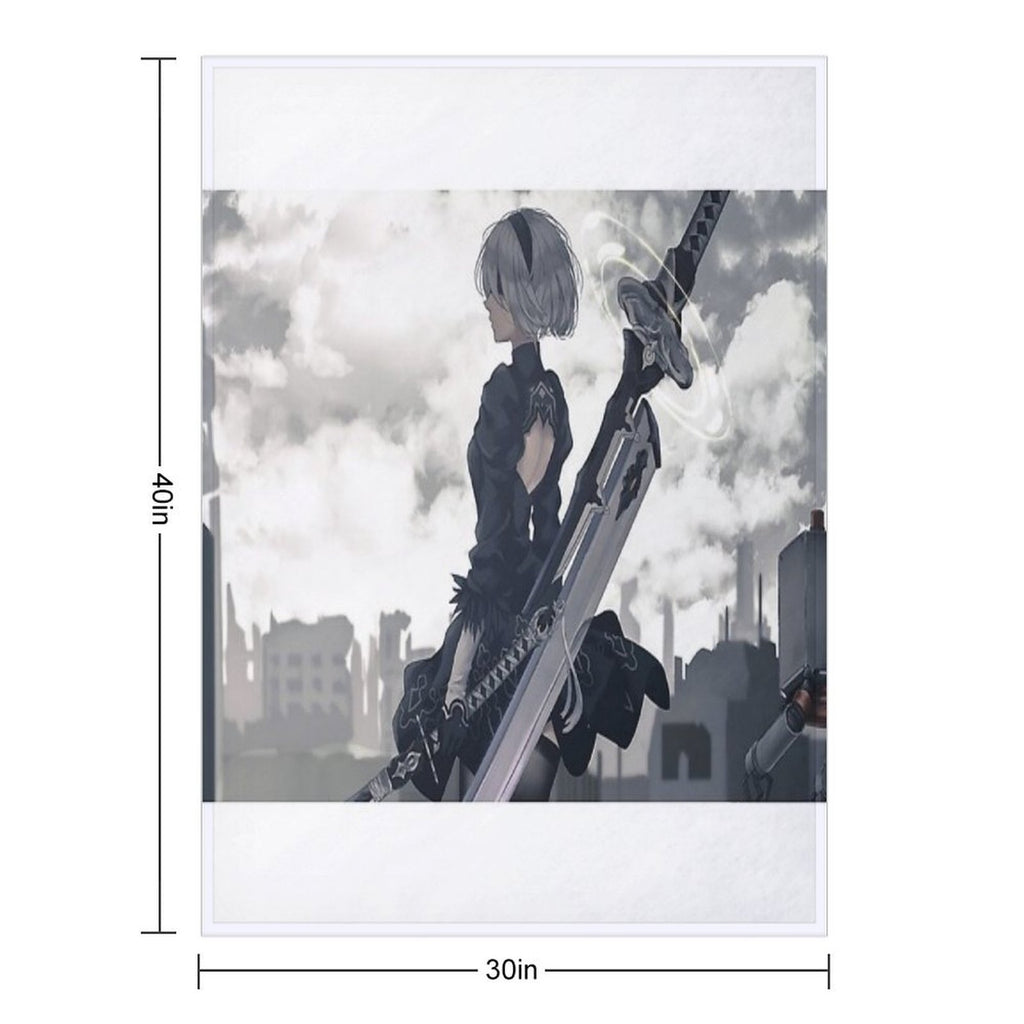 Nier Automata 2B Premium Throw Blanket